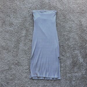 RVCA black and white striped dress